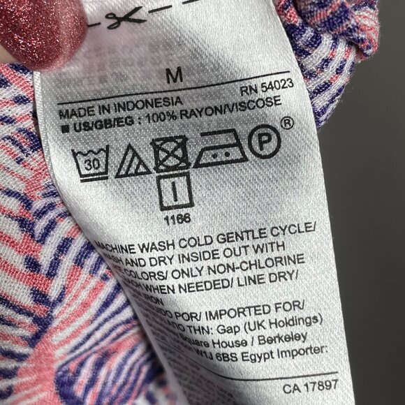 NEW Gap Romper Womens Medium pink purple floral preppy casual summer - Picture 6 of 9